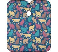 Grembiule Da Barbiere Cuore Di Gatto Retrò, Grembiule Da Parrucchiere Professionale Mantella Parrucchiere Fashion Mantella Parrucchiere Per Styling Taglio E Capelli Che Muoiono Bambini