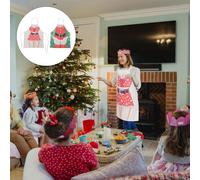 Grembiule da barbiere natalizio 2 pezzi Grembiule da barbiere in poliestere con