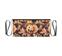 Grembiule da cameriera impermeabile con motivo con ghiande, foglie, zucche, bacche, 30,5 cm, grembiuli piccoli per servire per adulti, donne, uomini, cucina, Zucche di Halloween e foglie d'autunno