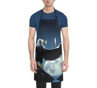 Grembiule da Chef Bird under the stars Grembiule da Cucina 52X72Cm | Unisex Grembiuli da Cuoco Impermeabile Grembiule Barbecue per Donna Caffè
