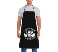 Grembiule Da Chef I Don'T Know I Just Work Here Unisex Grembiule Da Uomo Divertenti Cuoco Grembiuli Per Papa Giardinaggio Dolci 52X72Cm