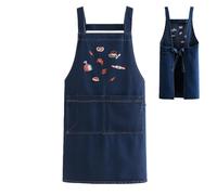 Grembiule Da Chef In Denim, Grembiule Da Cucina Con Pettorina Regolabile, Indumento Multitasche | Configurazione Di Una Soluzione Di Abbigliamento Da Lavoro Traspirante E Durevole Per L'uso In Officin