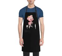 Grembiule da Chef Piglet Playing With a Scooter Grembiule da uomo 52X72Cm | Unisex Lavoro Grembiuli Regolabile Grembiule Uomo per Cottura Papa