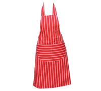 Grembiule Da Chef Professionale Per Uomo Donna - Rosso/bianco - 93x69cm | 100% Cotone Con Doppie Tasche | Resistente Per Macellaio, Cucina, Cuochi, Ristorante, Bbq E Scuola | Grembiule Da Cucina