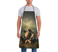 Grembiule Da Chef Rhino Animal Regolabile Grembiule Barbecue Uomo Divertenti Cuoco Grembiuli Per Donna Lavoro Caffè 52X72Cm