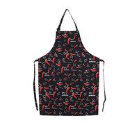 Grembiule da Cucina, 5 Modelli Donna Uomo Pratica Cucina Ristorante Chef Grembiuli da Cucina Vestito con Tasche(Grafica di peperone Rosso)