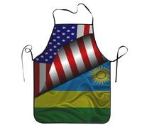 Grembiule Da Cucina America Flag Rwanda Ruanda Flag Aprons Resistente Grembiule Chef Bib Apron Per Caffetteria Ristorante Grigliare