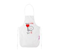 grembiule da cucina bianco scritta questo cuore e per te festa regalo innamorati