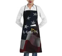 Grembiule da Cucina Chef Heavy Equipment Operator Heartbeat Cuoco Grembiule Divertente Impermeabile Grembiuli Pulizia delle Mani, per Bistrò, Mense, Giardiniere, 52x72cm