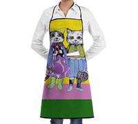 Grembiule da Cucina Chef The Cat Restoring Ancient Ways Grembiule da Cucina da Donna Adulti Divertente Grembiuli con Tasche, per Caffetteria, Ristorante, Lavoro