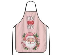 Grembiule da cucina con citazione natalizia di Babbo Natale | Illustrazione fantasiosa, grembiule per adulti, abbigliamento da forno stagionale, saluto gioioso per le vacanze