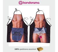 Grembiule da cucina con pisello peluche sorpresa per festa di addio al nubilato