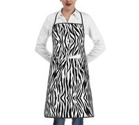 Grembiule da cucina con stampa zebrata da uomo e donna, grembiule da cucina per salone di giardinaggio, grembiule da chef per barbecue