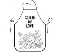 Grembiule da cucina divertente, nero con design fantasioso, ideale per cucinare, barbecue e riunioni di famiglia, nero, 24x31 Inch