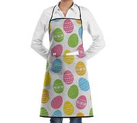 Grembiule da Cucina Easter Egg3 Cuoco Grembiule Fashion Divertente Grembiuli Pulizia delle Mani, per Mense, Lavoro, Caffetteria