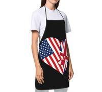 Grembiule Da Cucina Hearts America Usa And Britain Flag Aprons Antimacchia Bib Apron Resistente Grembiuli Per Fornelli Ristorante Grigliare