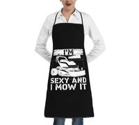 Grembiule da Cucina I'm Sexy And I Mow It Grembiule da Cucina da Donna Adulti Multiuso Grembiuli Pulizia delle Mani, per Caffetteria, Mense, Bistrò, 52x72cm