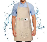 Grembiule da Cucina Impermeabile per Uomo Donna, Design antimacchia | Grembiuli da Lavoro con 2 Tasche Regolabile, Resistente all'olio, Grembiule da Cuoco per Giardinaggio, Lavapiatti, Barbecue