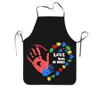 Grembiule Da Cucina Love Needs No Words Autism Grembiuli Antimacchia Grembiule Chef Aprons Per Grigliare Caffetteria Fornelli