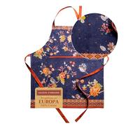 Grembiule da cucina monopezzo Maison d 'Hermine Kelim 100% cotone con colletto regolabile e tasca centrale nascosta, lacci lunghi per donna, uomo, cuoco, casa(Infinity, 70cm x 85cm), Festa della mamma