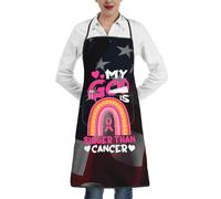 Grembiule da Cucina My God Is Bigger Than Cancer Grembiule per Barbecue Impermeabile Adulti Grembiuli Pulizia delle Mani, per Lavoro, Cottura, Bistrò, 52x72cm