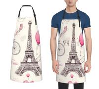 Grembiule Da Cucina Paris Eiffel Tower Bycicle Grembiuli Da Cucina Impermeabile Aprons Chef Grembiule Per Ristorante Giardinaggio Fornelli