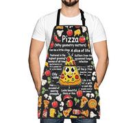 Grembiule da cucina per amanti della pizza italiana, con scritta "Pizzas Why Geometry Matters", regalo di Natale, Pizza., 73*68cm