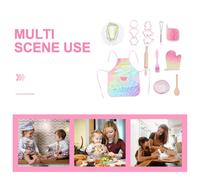 Grembiule da cucina per bambine, giocattolo, 1 set, gioco creativo per cucinare