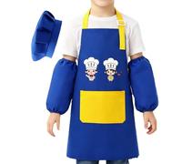 Grembiule da cucina per bambini - Grembiule artistico regolabile per ragazzi e ragazze dai 2 ai 12 anni | Grembiuleper verniciatura impermeabile | Ideale per cuocere al forno, cucinare, arte,