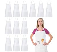 Grembiule da cucina per uomini e donne, 12 grembiuli da cucina, grembiule regolabile con 2 tasche, grembiule da lavoro unisex, grembiuli da cucina impermeabili, grembiule da cuoco per cucina