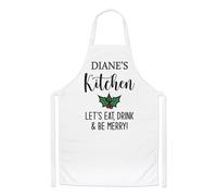 Grembiule Da Cucina Personalizzato Di Natale Let's Eat Drink & Be Merry