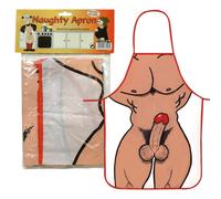 Grembiule da Cucina Stampa Sexy Immagine Busto di Uomo Nudo con Pene Eretto hot