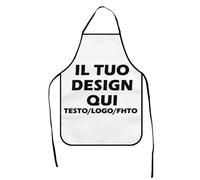 Grembiule Da Cucina Unisex Personalizzata Con Foto, Testo O Nome, Grembiule Maestra Personalizzate, Grembiule Chef Divertente Con Tasche, Idea Regalo Compleanno O Casa, Grembiule Unico