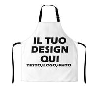 Grembiule Da Cucina Unisex Personalizzata Con Foto, Testo O Nome, Grembiule Maestra Personalizzate, Grembiule Chef Divertente Con Tasche, Idea Regalo Compleanno O Casa, Grembiule Unico
