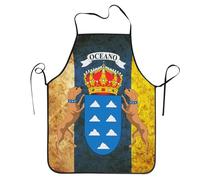 Grembiule Da Cucina Vintage Canary Islands Flag Emblem Grembiule Uomo E Donna Grembiuli Chef Grembiuli Da Cucina Per Ristorante Fornelli Caffetteria
