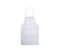 Grembiule da cuoco, tinta unita, unisex, per adulti, confortevole, con tasca frontale, lavabile, per cucinare, cuocere, cucina, ristorante, artigianato, bianco, 70CMx60CM