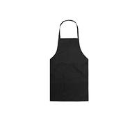 Grembiule da cuoco, tinta unita, unisex, per adulti, confortevole, con tasca frontale, lavabile, per cucinare, cuocere, cucina, ristorante, artigianato, Nero, 70CMx60CM