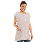 Grembiule da donna con bottoni a forma di dente di cane, con tasche anteriori, elegante grembiule casual da donna da utilizzare in casa, cucina, ristoranti, caffetterie, realizzato nel Regno Unito,