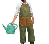 Grembiule da giardinaggio, con tasche multiple, impermeabile, da uomo, per la raccolta, per la nonna giardiniere, la raccolta, la potatura, il lavoro agricolo, la cura delle piante, Marrone chiaro