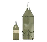 Grembiule da giardinaggio, con tasche multiple, impermeabile, da uomo, per la raccolta, per la nonna giardiniere, la raccolta, la potatura, il lavoro agricolo, la cura delle piante, cachi, Refer to