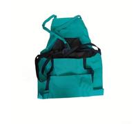 Grembiule da giardinaggio, resistente tessuto Oxford con tasche multiple per attrezzi, cintura regolabile in vita per uomini e donne, raccolta all'aperto (verde)