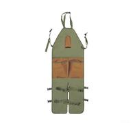 Grembiule da giardino impermeabile con tasche, regolabile, a lunghezza intera, grembiule protettivo per uomo, giardinaggio, agricoltura, lavoro all'aperto, in tessuto Oxford (tasca marrone)