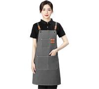 Grembiule da lavoro - Grembiule da cameriera | antimacchia con 3 tasche sacchetto in tela per la lavorazione del legno, saloni di giardinaggio, grigliate, officina, cucina, cucina, ristorante