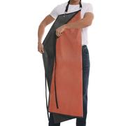 Grembiule da lavoro in vinile nero spesso e impermeabile per uomo, 39"""" grembiule da lavoro industriale resistente alle sostanze chimiche, grembi