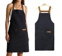 Grembiule da Lavoro Uomo Impermeabile con Tasca Grande Diviso Grembiule da Cucina da Uomo con Cinturino in Metallo a Scatto Cuoco Grembiule Antiolio e Antipolvere Adatto per Cucina Barbecue Giardinagg