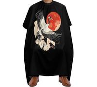 Grembiule Da Parrucchiere Japanese Red Sun Crowned Crane Mantello Da Barbiere Professionale Mantella Parrucchiere Antistatico Mantello Da Parrucchiere Per Parrucchieri Hair Styling 140x168cm