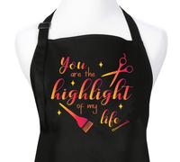 Grembiule da parrucchiere Plum Hill ""Sei il momento clou della mia vita"" per taglio capelli in salone o a casa (tramonto)