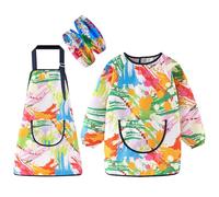 Grembiule Da Pittura Per Bambini, Jicyor 2 Pezzi Grembiule Impermeabile Grembiule Per Pittura Regolabile Adatto a bambini e bambine di età compresa tra i 6 e i 10 anni