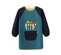 Grembiule da pittura per scuola della prima classe, per ragazzi e ragazze, grembiule da pittura impermeabile per bambini della scuola a partire da 6 anni, grembiule da pittura a maniche lunghe per