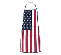 Grembiule Da Ristorante American Flag Grembiule Da Cucina Regolabile Cottura Cucina Multiuso Grembiule Cucina 52X72Cm Per Cuoco, Barbecue, Donna